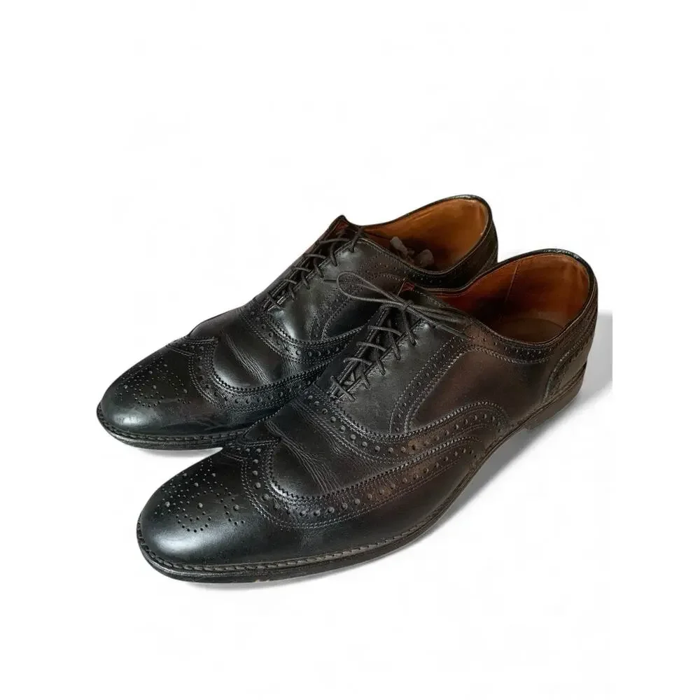 Allen Edmonds McAllister Wingtip Black Leather Oxford‎ Shoes Mens 15 B USA 691N